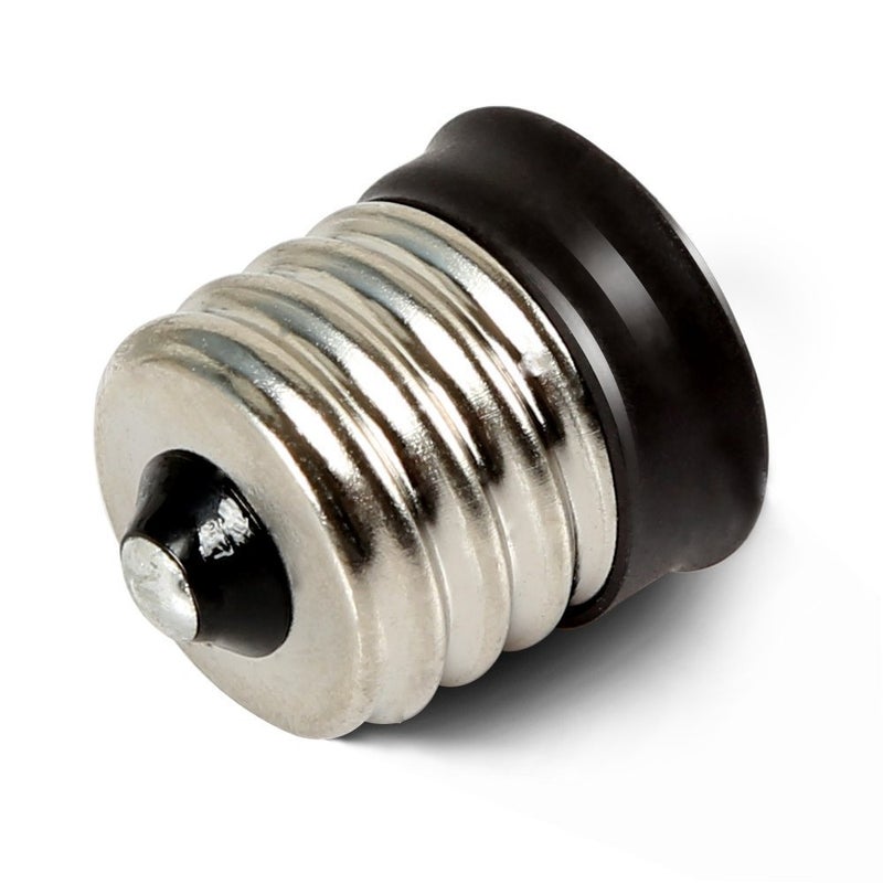 ELECTOP E17 to E12 Socket Adapter Converter,Intermediate E17 Base Convert to Candelabra E12 Base,Black Lamp Holder(5 Pack) - Image 3